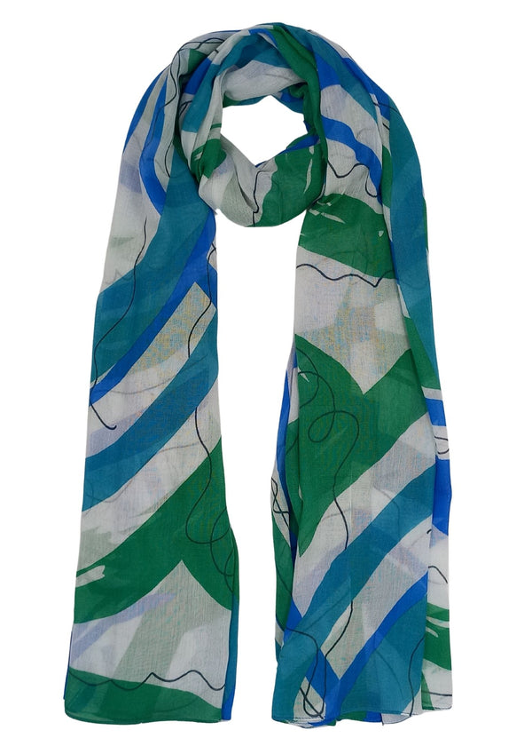 Curls allover Scarf (SE-4240_08 Green)